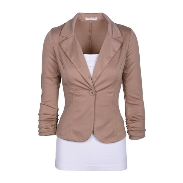 Aulin/é Collection Womens Casual Work Solid Color Knit Blazer